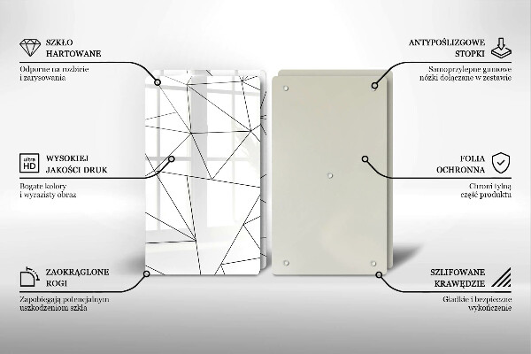 Tampa de parede do fogão a gás Triângulos brancos