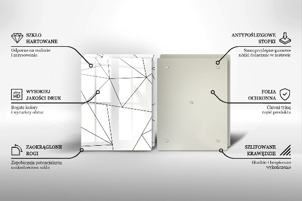 Tampa de parede do fogão a gás Triângulos brancos