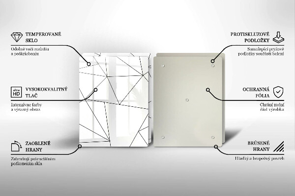 Tampa de parede do fogão a gás Triângulos brancos