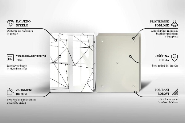 Tampa de parede do fogão a gás Triângulos brancos