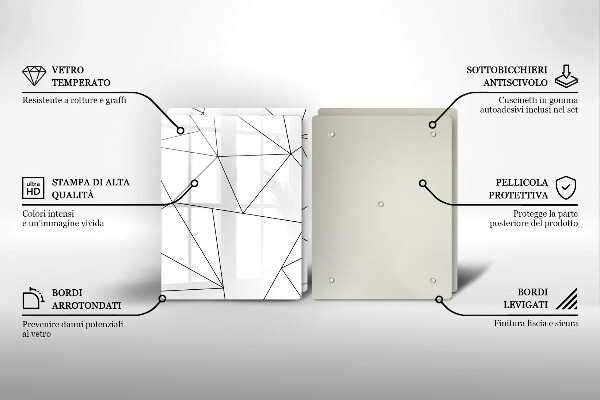 Tampa de parede do fogão a gás Triângulos brancos