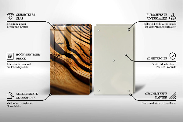 Tampa de parede do fogão a gás Tronco de madeira