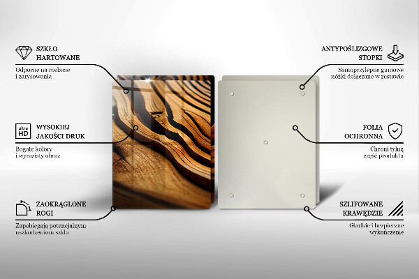 Tampa de parede do fogão a gás Tronco de madeira