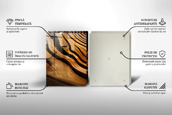 Tampa de parede do fogão a gás Tronco de madeira