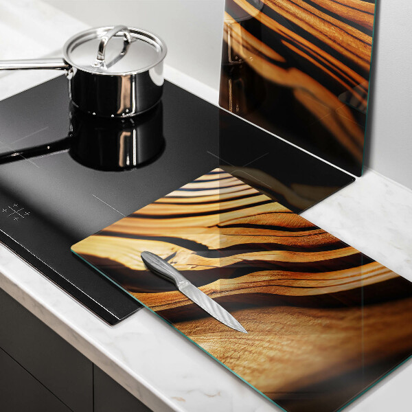 Tampa de parede do fogão a gás Tronco de madeira