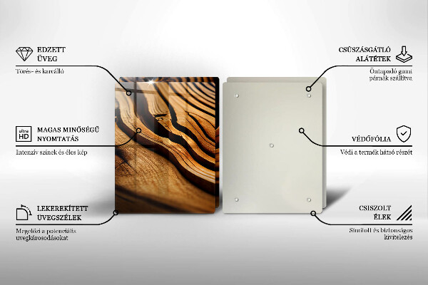 Tampa de parede do fogão a gás Tronco de madeira