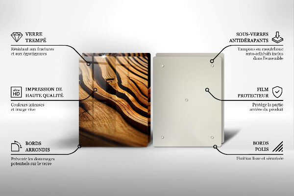 Tampa de parede do fogão a gás Tronco de madeira