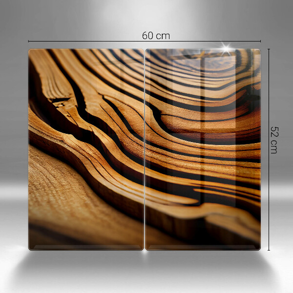 Tampa de parede do fogão a gás Tronco de madeira