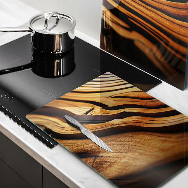 Tampa de parede do fogão a gás Tronco de madeira