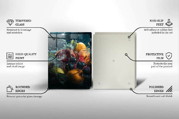 Tampa de parede do fogão a gás Frutas na água