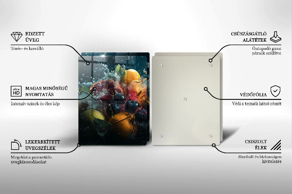 Tampa de parede do fogão a gás Frutas na água