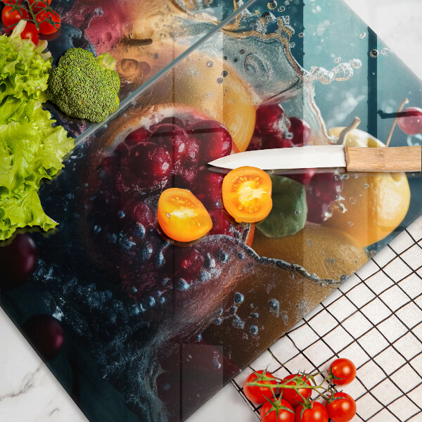 Tampa de parede do fogão a gás Frutas na água