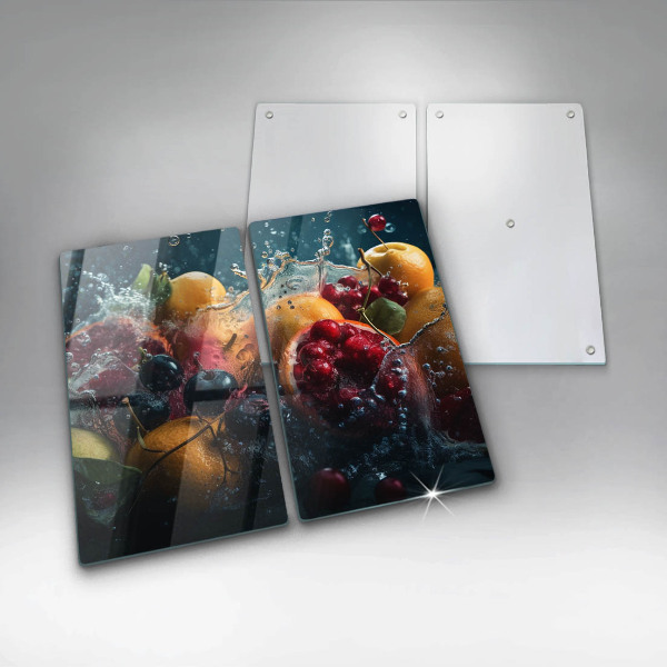 Tampa de parede do fogão a gás Frutas na água