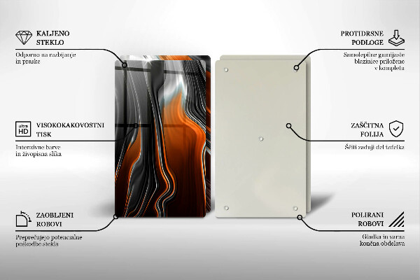 Tampa da placa de indução Padrão abstrato