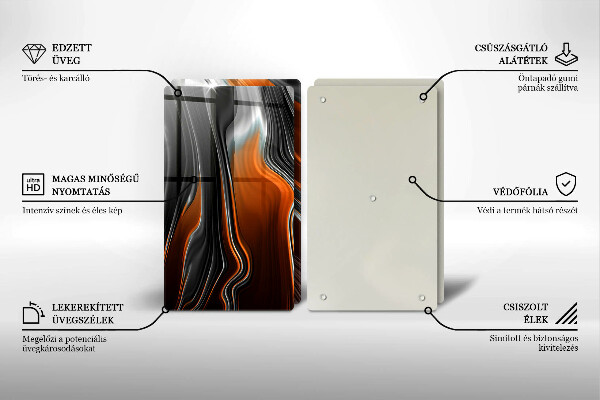 Tampa da placa de indução Padrão abstrato