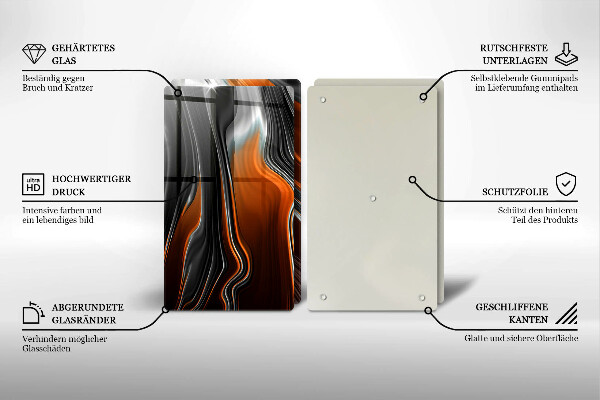 Tampa da placa de indução Padrão abstrato