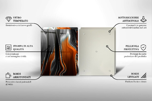 Tampa da placa de indução Padrão abstrato