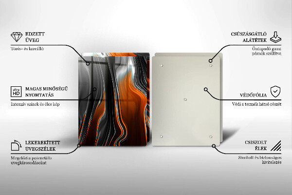 Tampa da placa de indução Padrão abstrato