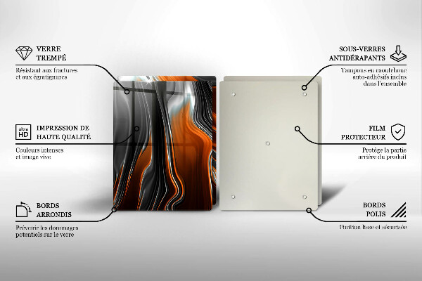 Tampa da placa de indução Padrão abstrato