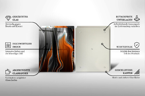 Tampa da placa de indução Padrão abstrato