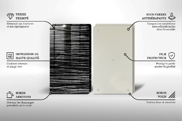 Tampa da placa de indução Abstração preta