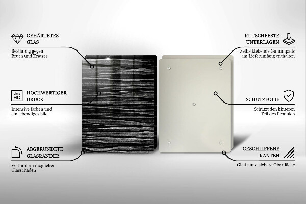 Tampa da placa de indução Abstração preta