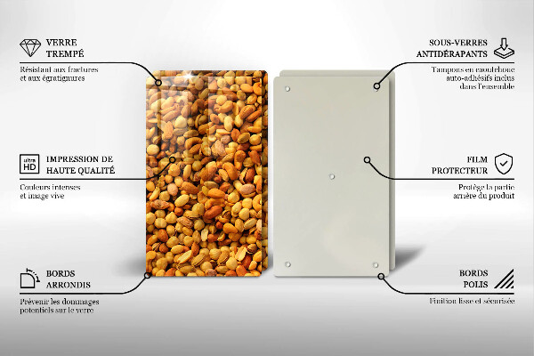 Tampa da placa de indução Mistura de nozes