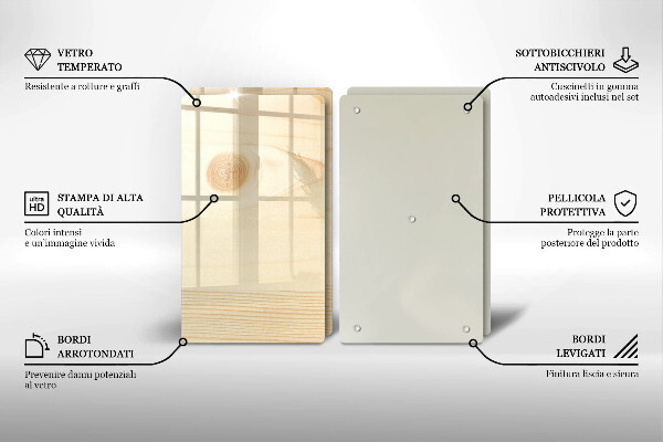Cobertura de indução Tábua de madeira