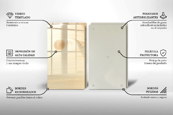 Cobertura de indução Tábua de madeira