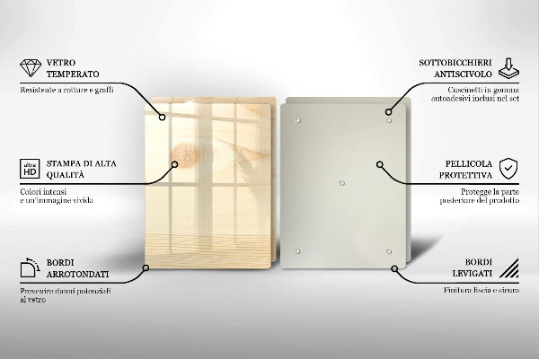 Cobertura de indução Tábua de madeira