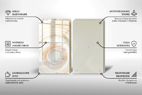 Cobertura de indução Textura de madeira