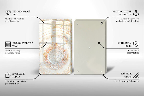 Cobertura de indução Textura de madeira