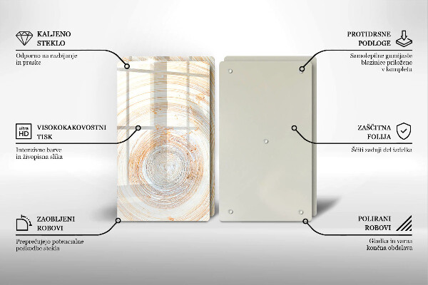 Cobertura de indução Textura de madeira