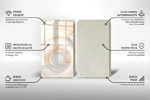 Cobertura de indução Textura de madeira