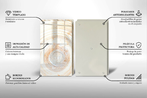Cobertura de indução Textura de madeira