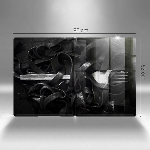 Cobertura de indução Macarrão preto Tagliatelle