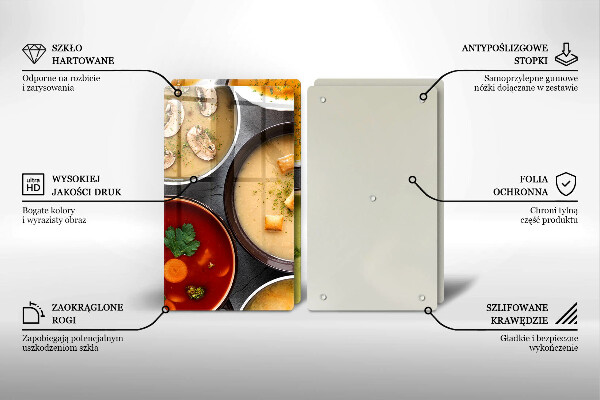 Tampa da placa de indução Sopas coloridas