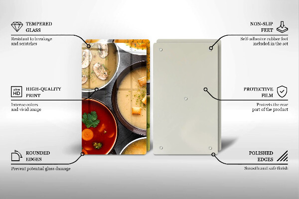 Tampa da placa de indução Sopas coloridas