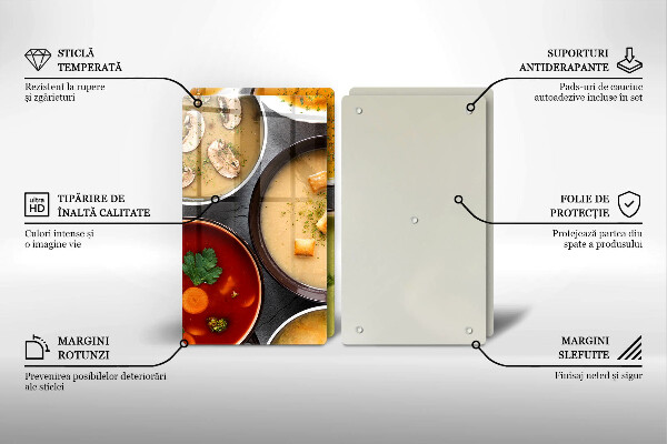 Tampa da placa de indução Sopas coloridas