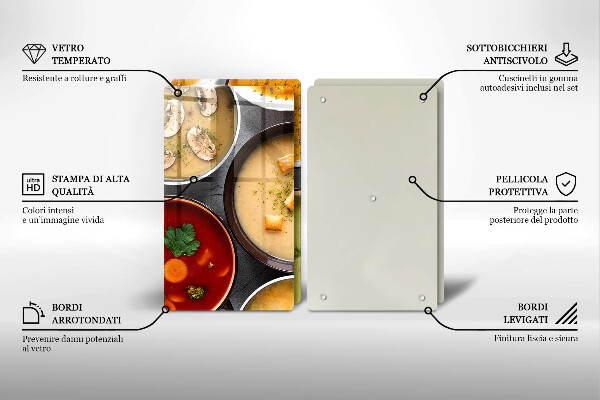 Tampa da placa de indução Sopas coloridas