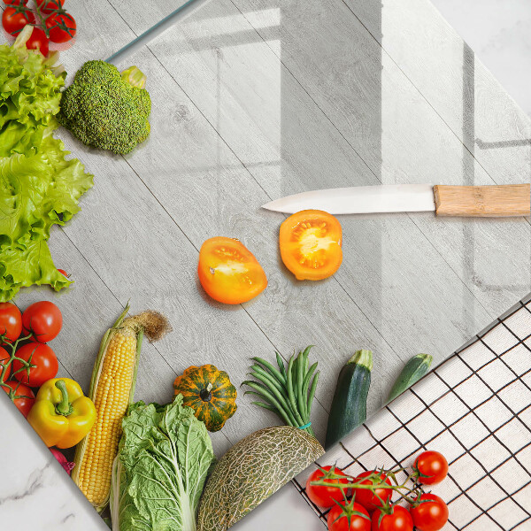 Tampa de parede do fogão a gás Legumes em tábuas