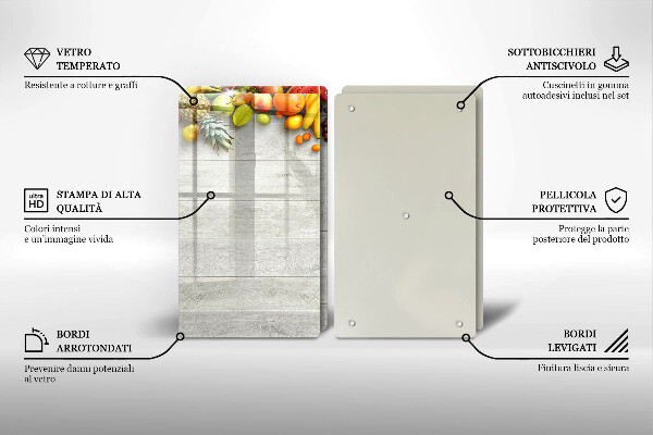 Tampa de parede do fogão a gás Frutas em tábuas
