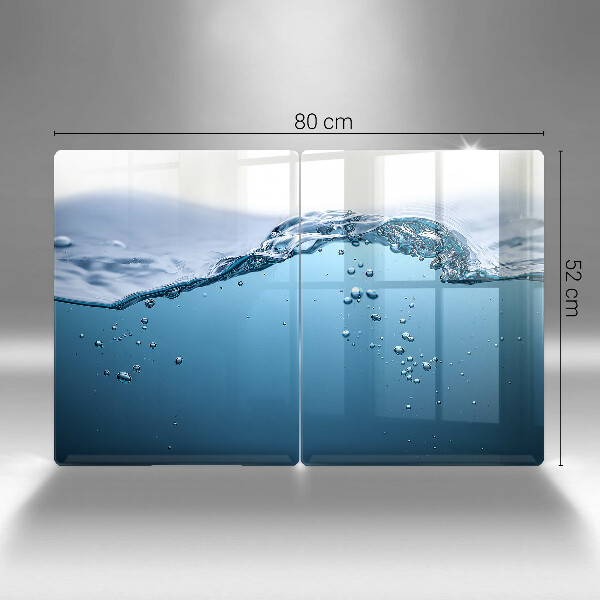 Tampa de parede do fogão a gás Água azul