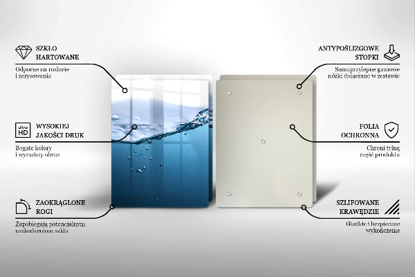 Tampa de parede do fogão a gás Água azul