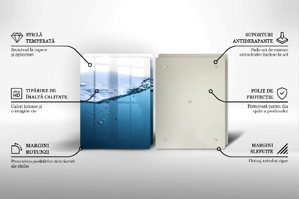 Tampa de parede do fogão a gás Água azul