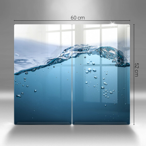 Tampa de parede do fogão a gás Água azul