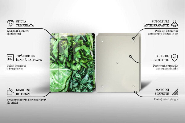 Tampa de parede do fogão a gás Vegetais verdes