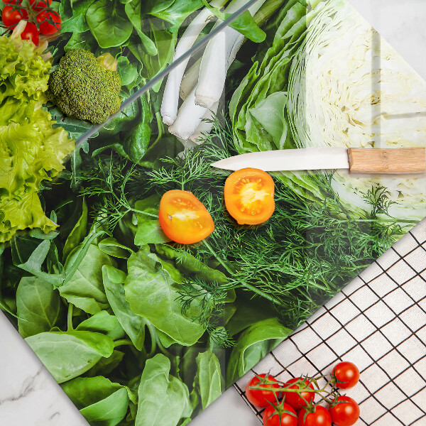 Tampa de parede do fogão a gás Vegetais verdes