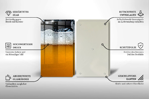 Tampa de parede do fogão a gás Bebida cerveja espuma