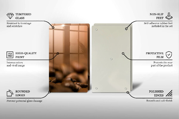 Painel de proteção para a cozinha Grãos de café